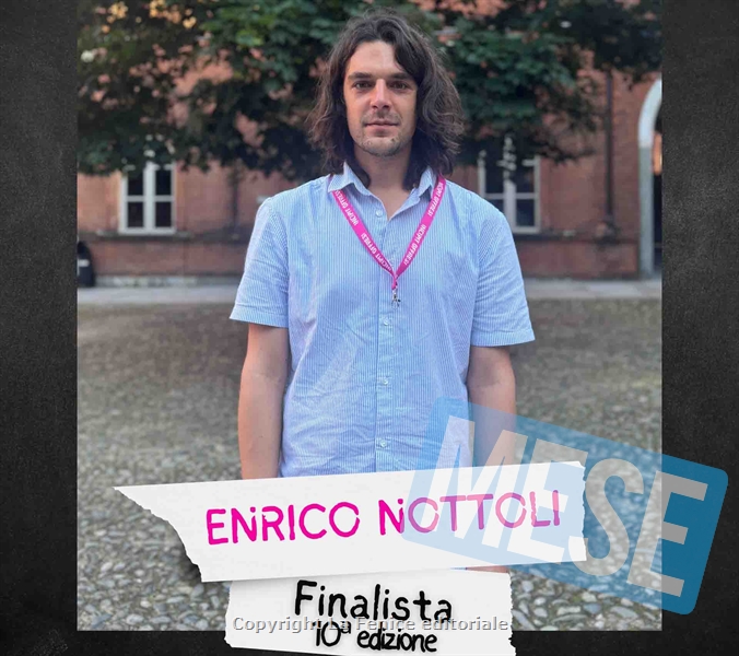 Enrico Nottoli di Villa Collemandina, in provincia di Lucca, alla finale del primo talent letterario per aspiranti scrittori presentata da Federico Basso
