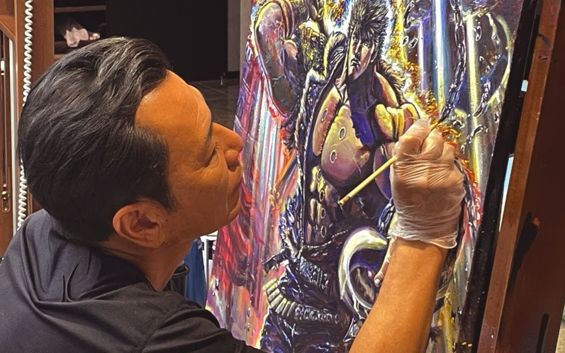 Tetsuo Hara celebra l’Italia  con il suo nuovo dipinto,  in anteprima mondiale a Lucca